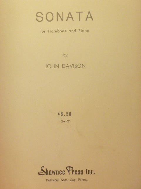 Sonata for Trombone and Piano