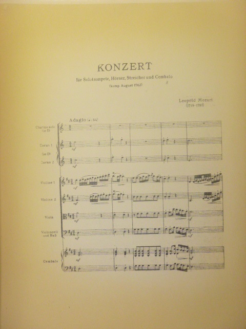 Concerto for Solo Trumpet with Horns, Strings and Cembalo
