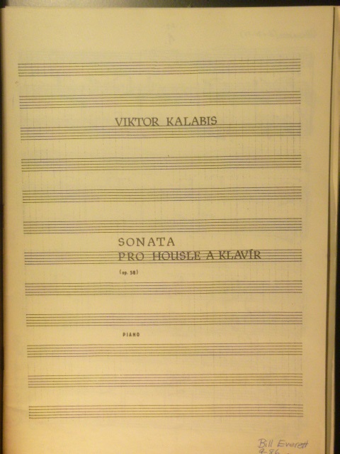 Sonata pro Housle (Violin) a Klavir Op. 58