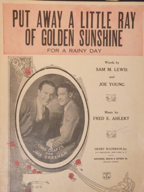 Put Away A Little Ray of Golden Sunshine For a Rainy Day