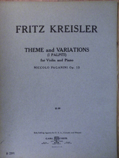 Theme and Variations (I Palpiti)