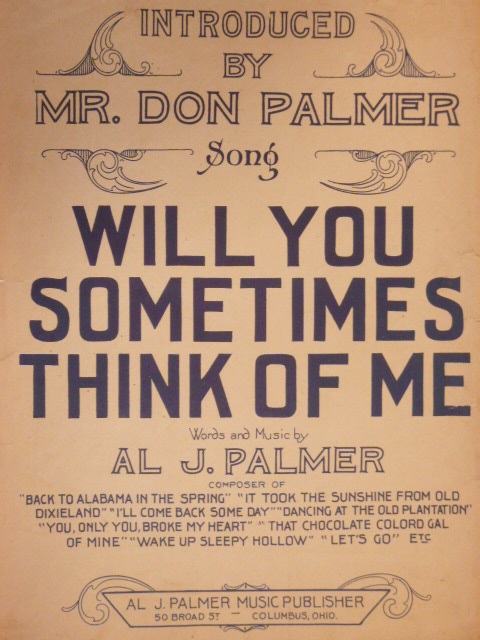 Will You Sometimes Think Of Me