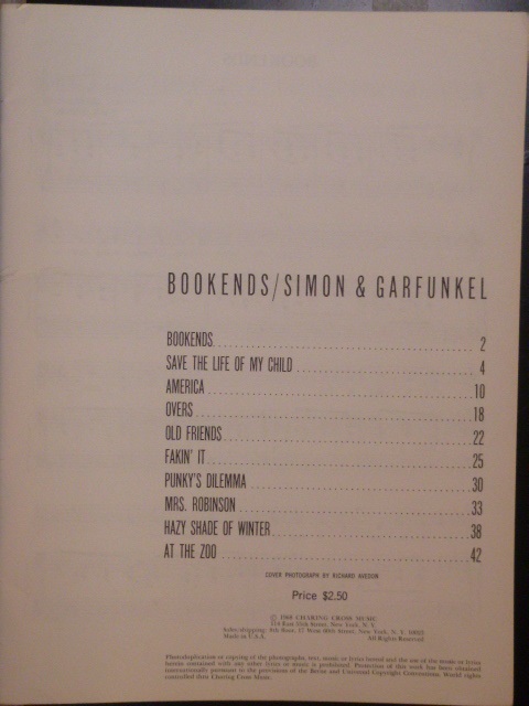 ALBUM: Bookends/Simon & Garfunkel
