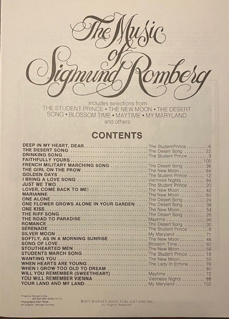 ALBUM: The Music of Sigmund Romberg