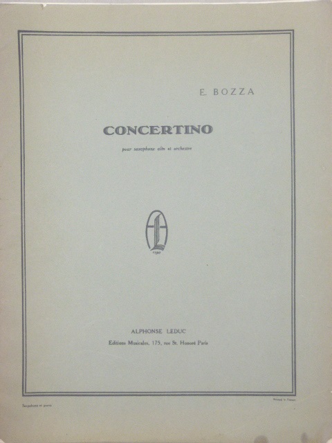 Concertino for Alto Saxophone and Orchestra