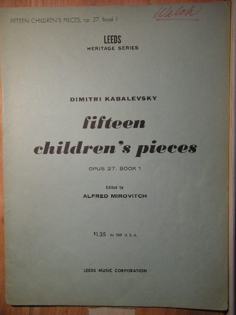 Fifteen Children's Pieces Op. 27 (Book 1)