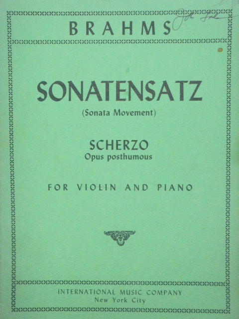 Scherzo from: Sonatensatz
