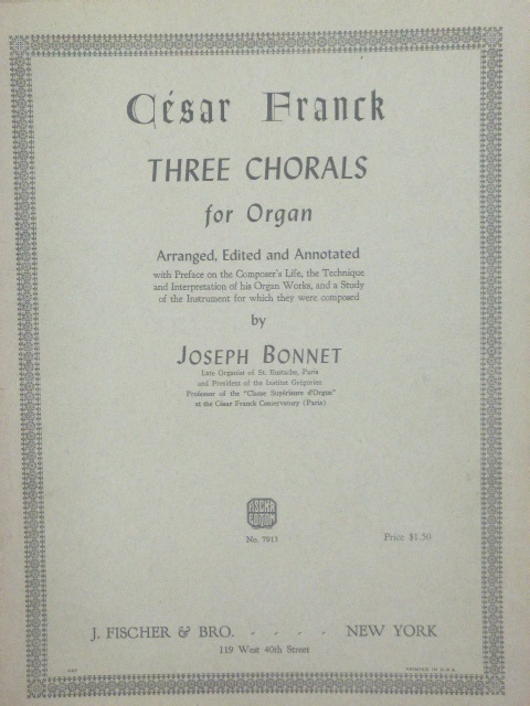 Three Chorals for Organ