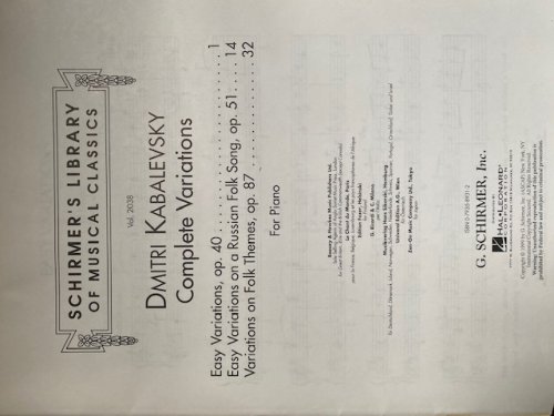 ALBUM: Complete Variations Op. 40, 51, 87