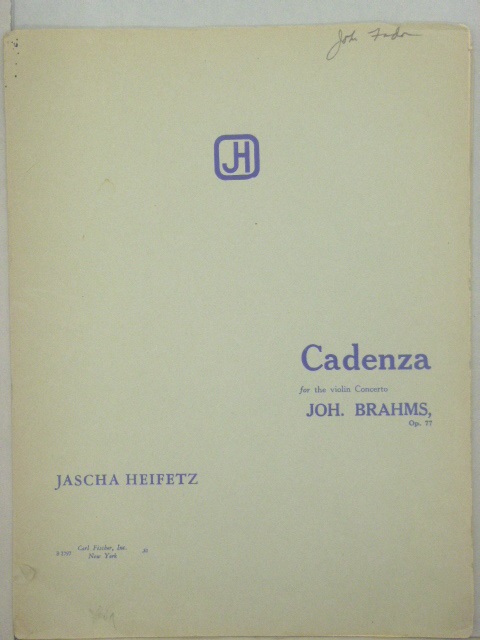 Cadenza to Brahms Violin Concerto