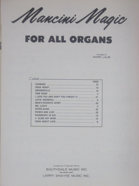 ALBUM: Mancini Magic for All Organs