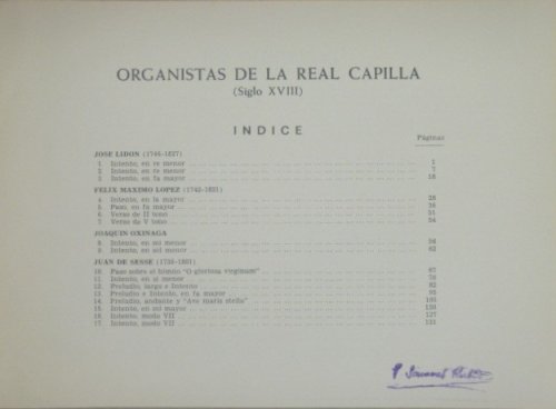 ALBUM: Organistas de la Real Capilla (Siglo XVIII) Vol. 1