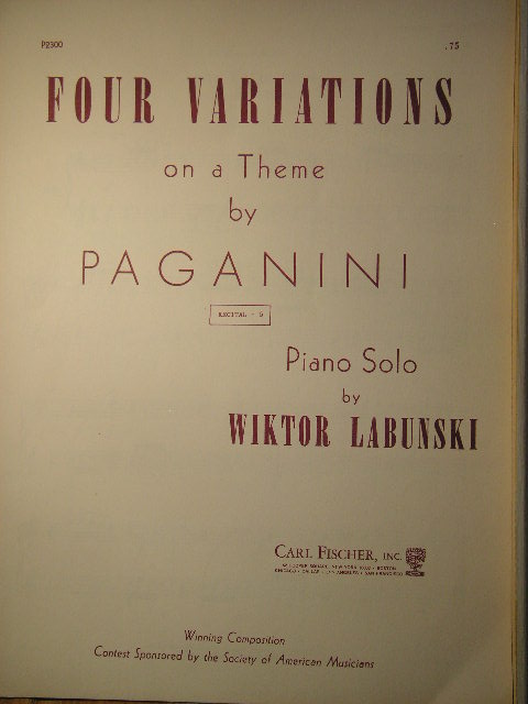 Four Variations on a Theme by Paganini