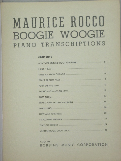 ALBUM: Maurice Rocco Boogie-Woogie