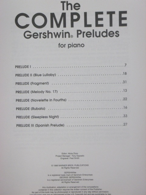 The Complete Gershwin Preludes