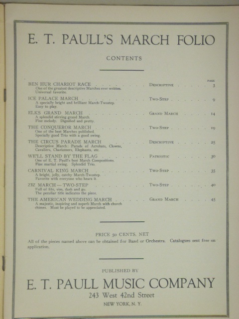 ALBUM: Paull's March Folio