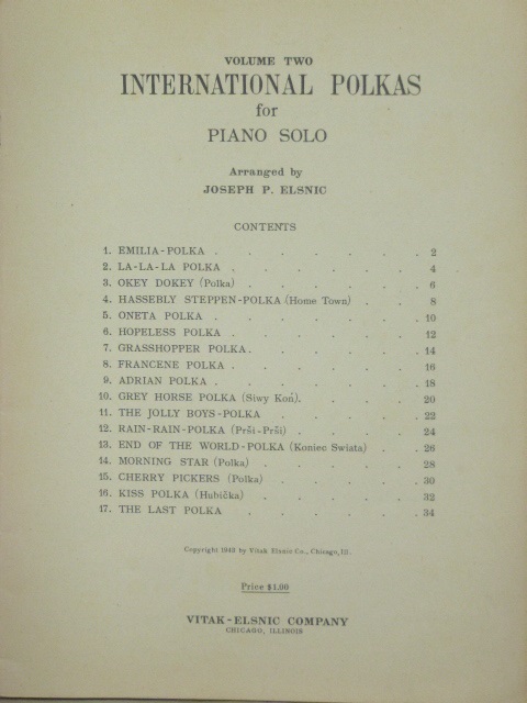 COLLECTION: International Polkas (two volumes)