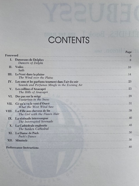 Preludes, Book I