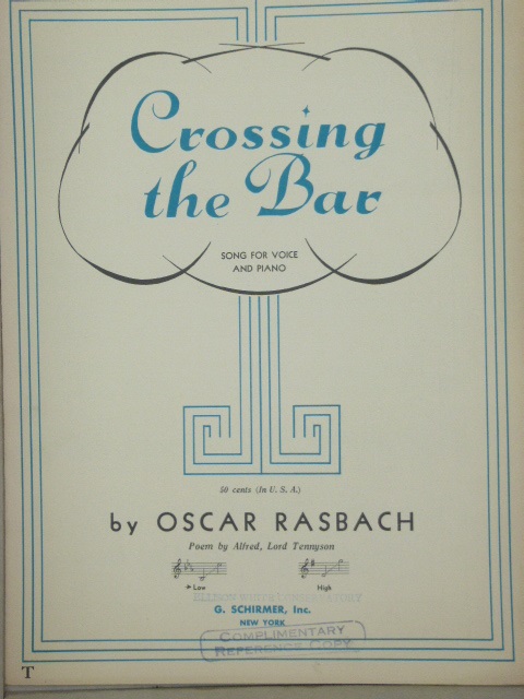 Crossing the Bar