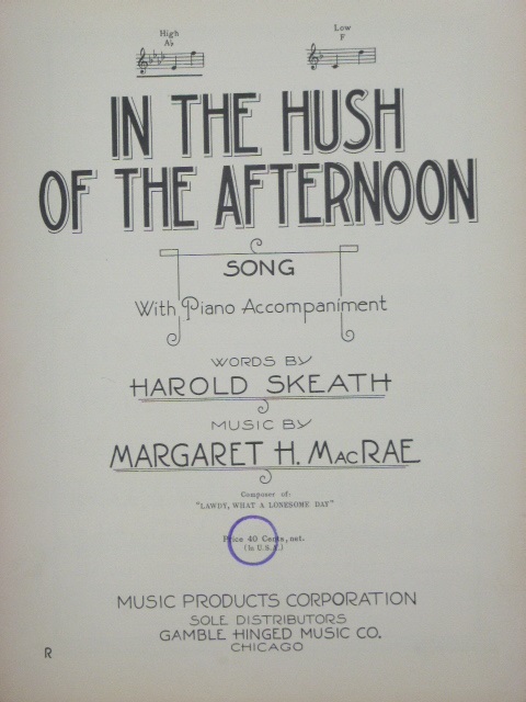 In the Hush of the Afternoon