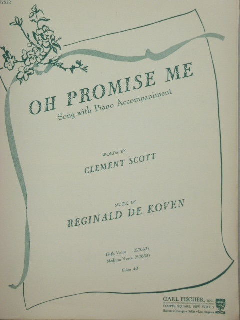 Oh Promise Me Op. 50