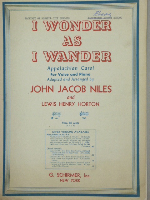 I Wonder As I Wander