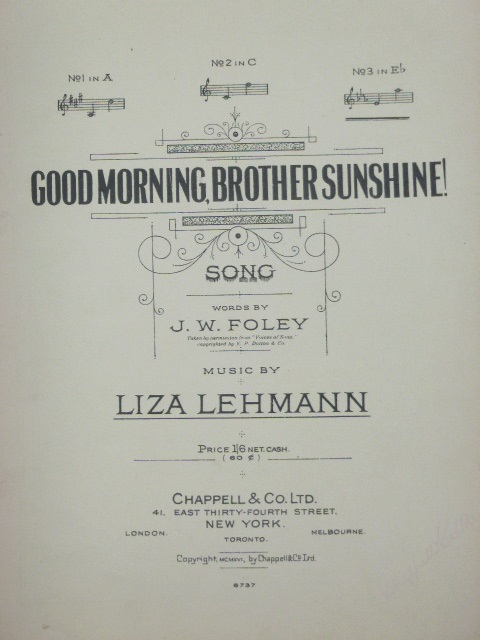 Good Morning, Brother Sunshine