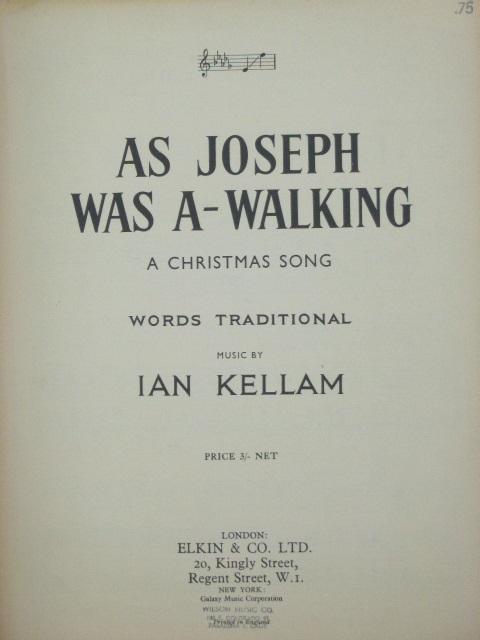 As Joseph was A-Walking