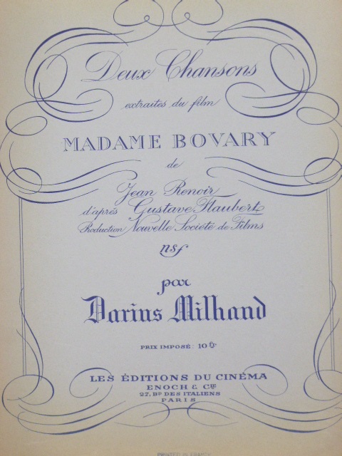 Deux Chansons from Madame Bovary