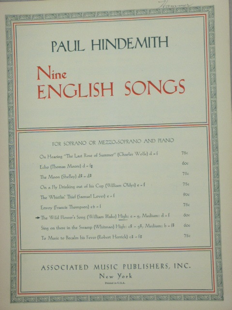 The Wild Flower's Song