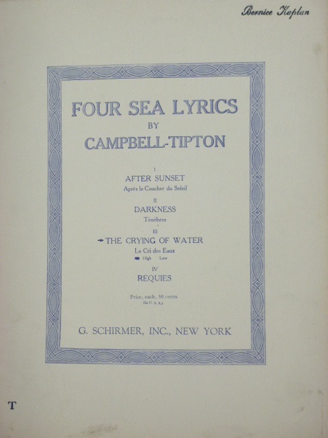 The Crying of Water