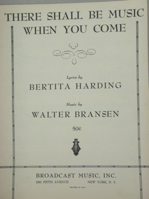 There Shall be Music When You Come