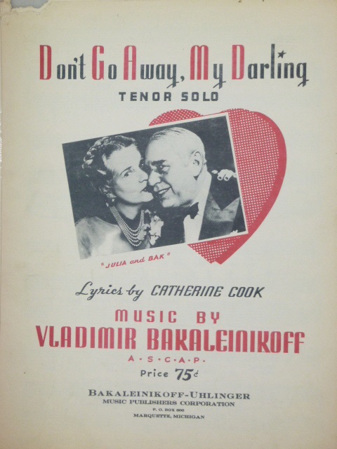 Don't Go Away, My Darling