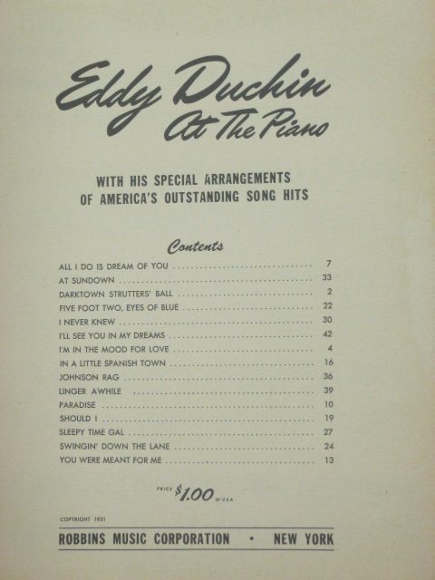 ALBUM: Eddy Duchin At the Piano