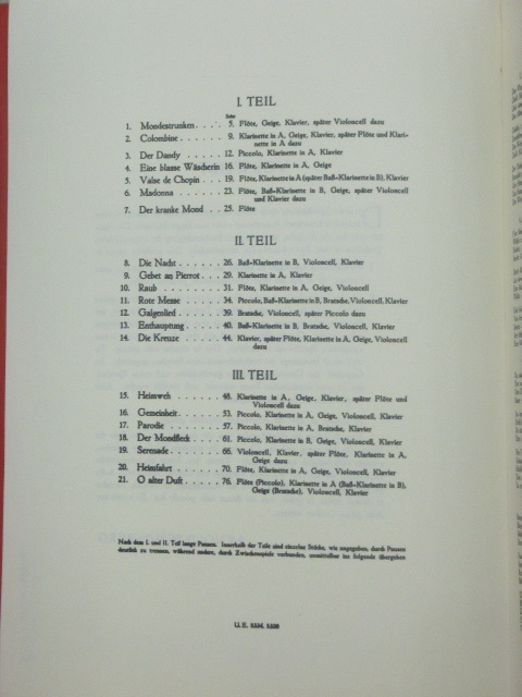 Pierrot Lunaire Op. 21