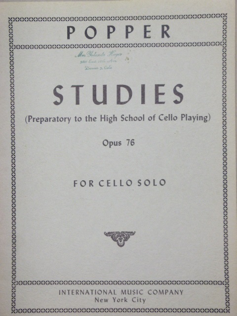 High School of Cello Playing/Preparatory Studies