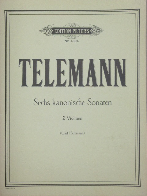 Six Canonic Sonatas