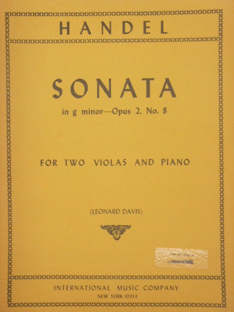 Sonata in G Minor Op. 2 No. 8