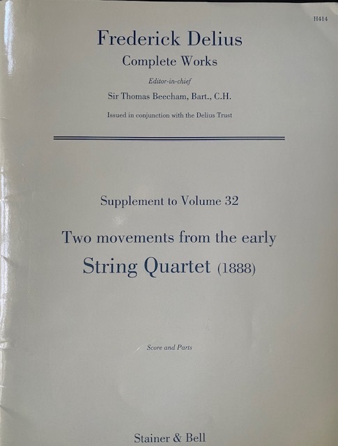 String Quartet (1888) Two Movements