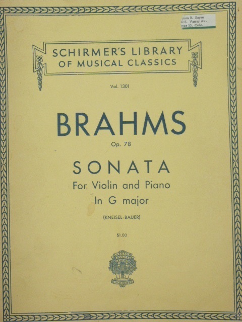 Sonata for Violin and Piano Op. 78
