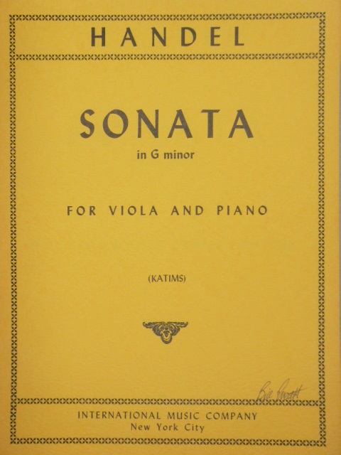 Sonata in G Minor (for Viola)