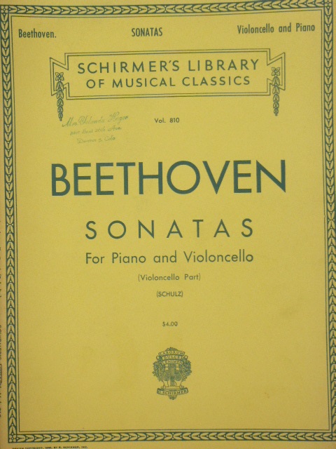Sonatas for Cello and Piano Op. 5, 69, 102