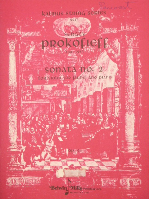 Sonata No. 2 for Violin (or Flute) and Piano Op. 94