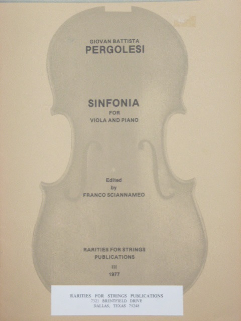 Sinfonia for Viola and Piano