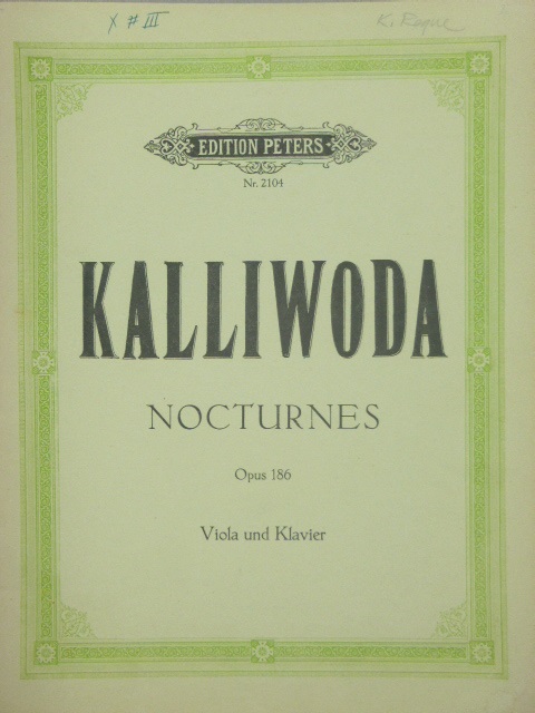 [6] Nocturnes for Viola and Piano Op. 186