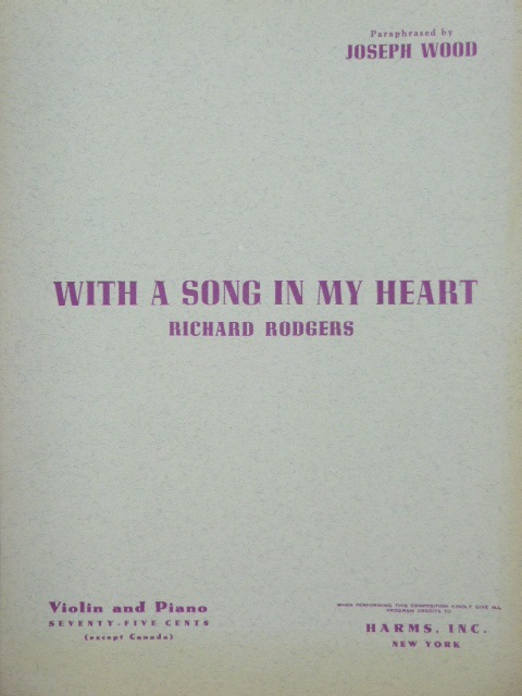 With A Song In My Heart