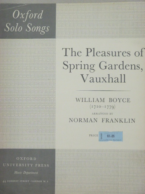 The Pleasures of Spring Gardens, Vauxhall