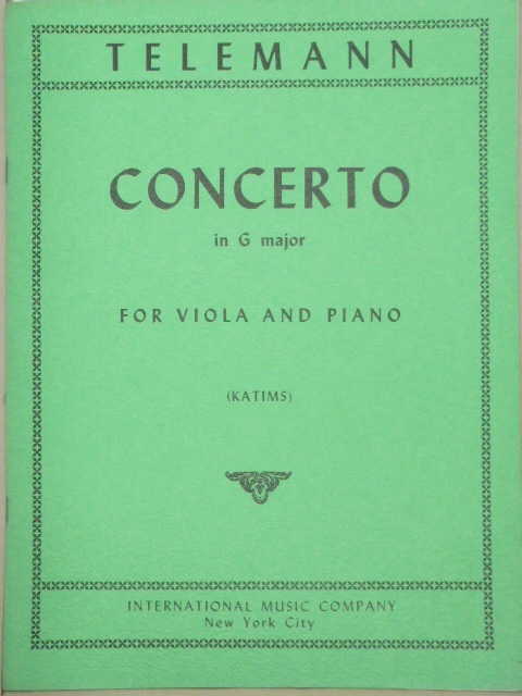 Concerto in G Major for Viola and Piano