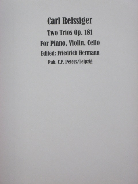 Two Trios Op. 181