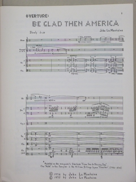 Be Glad Then America (Overture) Op. 43